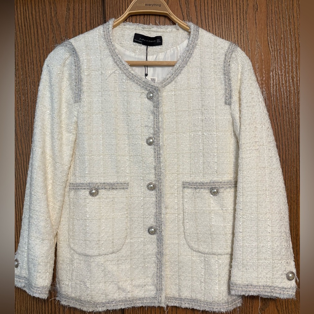 White & Gray Women's Jacket